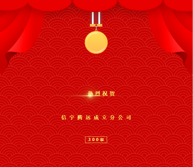 信宇騰遠成功成立300家分公司！